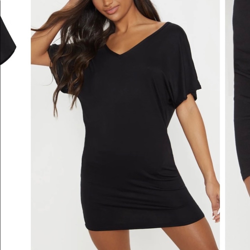 V neck t shirt dress